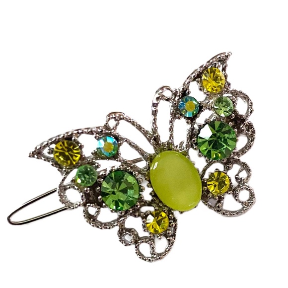 Crystal Butterfly Barrette - Picture 2 of 4